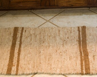 17x24 Handwoven Alpaca Bath Mat or Door Mat, Super Soft, All-Natural, Southwestern