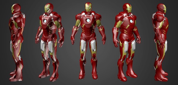 Iron Man Mk VII Suit 3D Model Screen Accurate