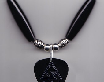 The GazettE Aoi Black Guitar Pick Necklace - 2015 Dogmatic Tour