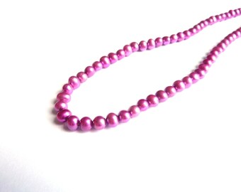 5-6mm cultured pearls fuchsia on over P080