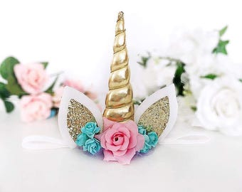 Unicorn Headband Unicorn Hair Clip Unicorn Horn Unicorn Birthday Newborn Unicorn Photo Props Girl Birthday Outfit Squishy Cheeks