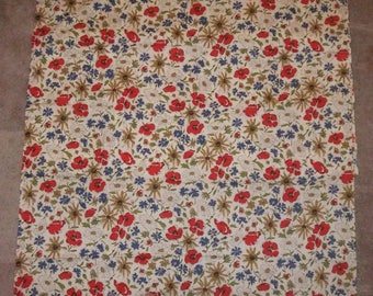 Mid Century Cotton Print Textile