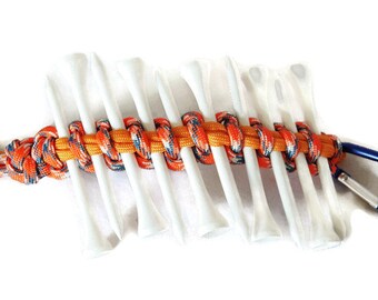 Tee Holder, Golf Tee Holder, Denver Football, Paracord Golf Tee Holder, Golf Tee, Tee Organizer, Golf Accessory, Tee Caddy, Gift for Golfer