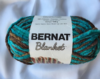 Ocean Shades 10776 Bernat Blanket Yarn 10.5 oz Skein Baby