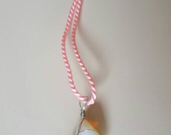 Wire wrapped opalite necklace