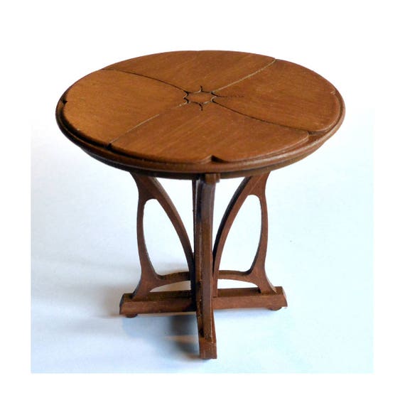 Art Nouveau Dining Table Dollhouse Miniature Kit 1 12