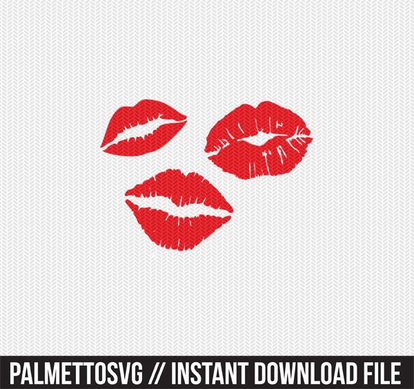 Download lips kiss valentines stencil svg dxf file instant download ...