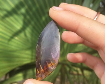 SALE - Amethyst Cacoxenite Cabochon (Brazil)