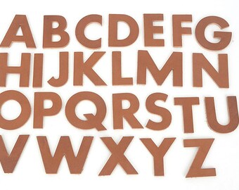 Alphabet-Buttero Genuine leather, Italian Leather Logo, Leather Bag Acc, Leather craft tools MLT- P0000BOL