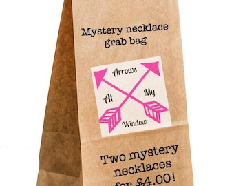 Mystery necklace grab bag, Stock clearance necklace, Necklace, Necklaces, Pendant, Pendants, Mystery Grab Bag,