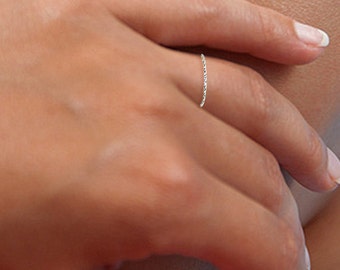 Sterling Silver Teeny Tiny Thin Ring, Thin Ring, Silver Stacking Ring, Thin Band Ring, Stackable Ring, Stacking Ring, Silver Band