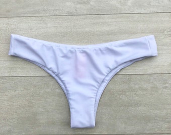 Our Sherri Bottom (no scrunch in back) in White made by SULTRY SWIMWEAR®