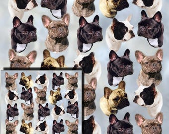French Bulldog Gift Wrapping Paper with matching Gift Card