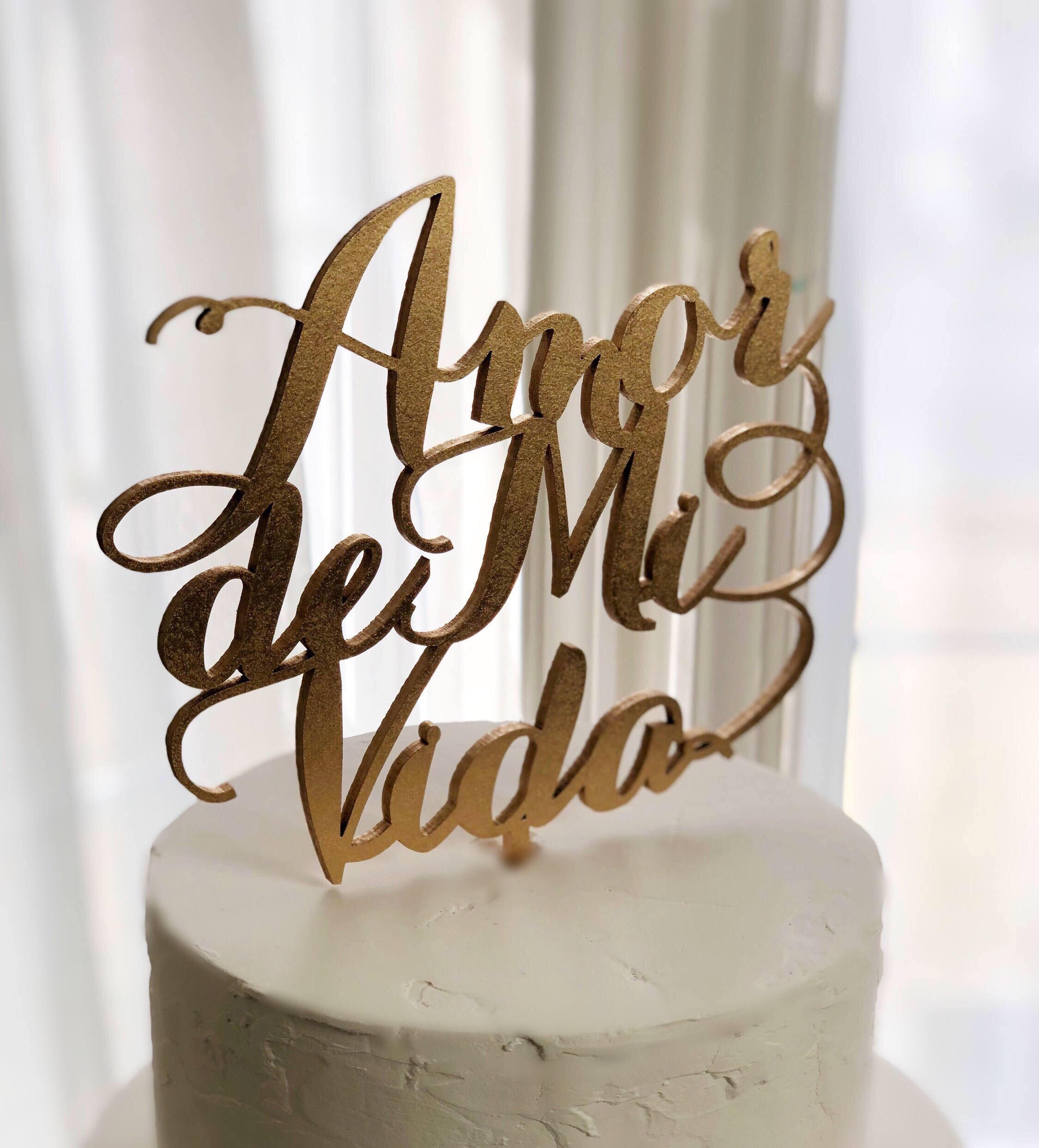 Amor De Mi Vida Cake  Topper  Wedding  Cake  Topper  in Spanish  