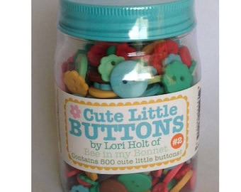 Cute Little Buttons Jar #2 500 buttons by Lori Holt for Riley Blake Designs