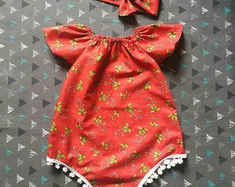 Baby Romper PDF Sewing Pattern Short sleeves or Sleeveless and with VIDEO TUTORIAL , sizes pm - 3 years , girl dress pdf pattern