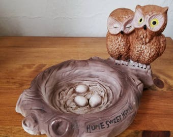 Vintage Owl Ashtray