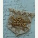 Vintage Antique French Embroidery Métallique Crown Lace Applique