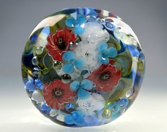 Lentil Bead. d- 46 mm. Lampwork