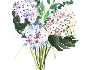 Hydrangea Bouquet print