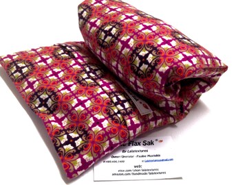 FLAX HEATING PAD, Large Heat Pack, Microwave, Crosses Neck-Flax Bag, Pain-Removable/Washable Cover, Scented or Unscented, Back, Hips, Tummy