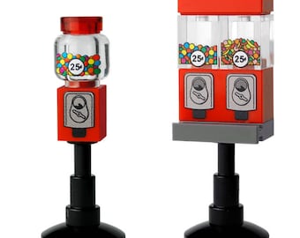 x2 Candy Machines (x1 bubble gum & x1 varied candy) made with LEGO brand parts