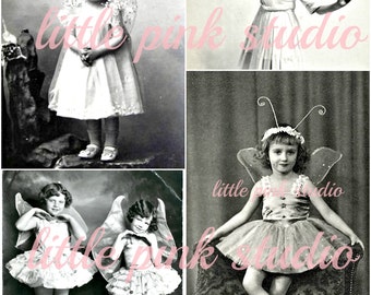 Sweet Little Fairies, Printable Collage Sheet (digital download, printable)
