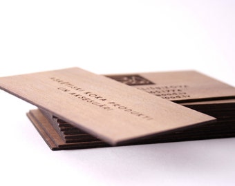 Wooden Business Cards Unique Design/ Set of 20 Wooden Cards. Unique business gift. Unique gift.