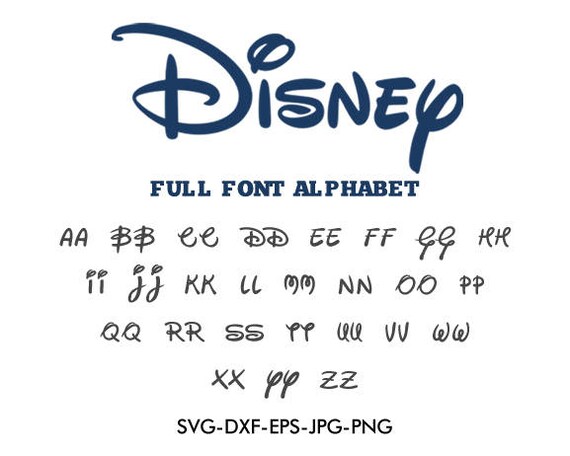 Download Disney font SVG Disney svg Disney alphabet svg silhouette