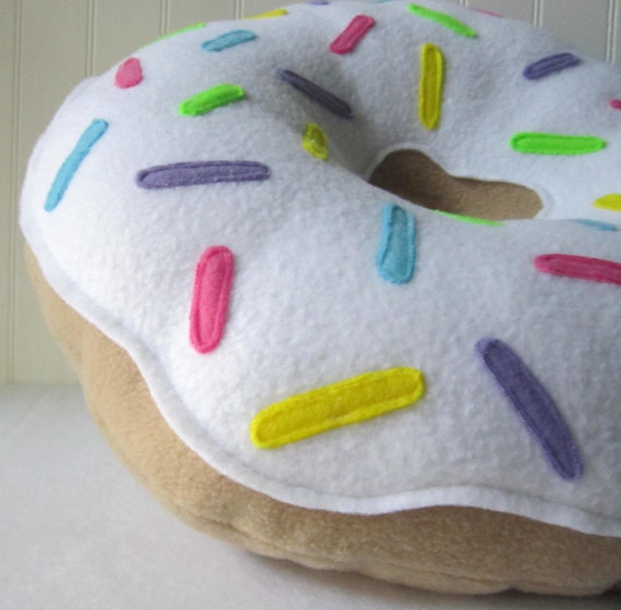 plush donut pillow