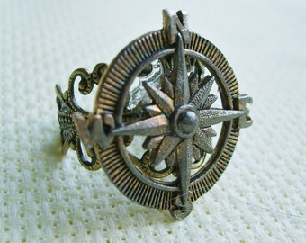 THE ORIGINAL Adventurer Steampunk Compass Ring
