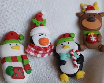 Christmas Pins - Claymation