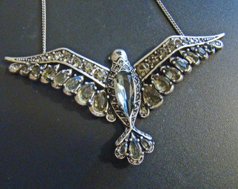 Designer Fossil Marcasite Eagle Necklace