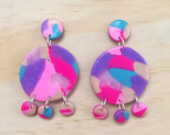 Handmade statement dangle earrings // gifts for her // “Dream chaser"