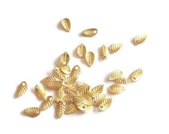 x 50 sheets, 7mm mini charm, brass