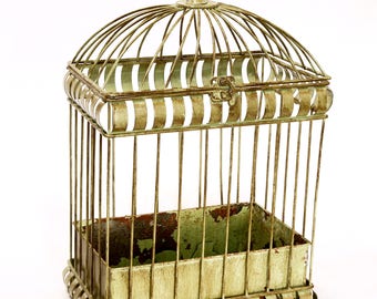 vintage metal birdcage