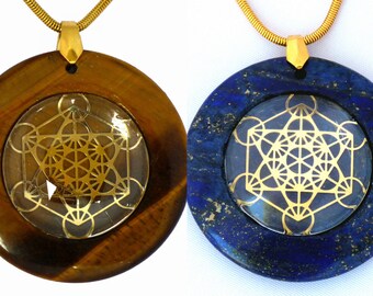 Metatron Circular Sacred Geometry Pendant