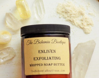 Whipped-Soap / Body Scrub / Exfoliating Soap / Fluffy Whipped Soap / Soap in a jar / Whipped Soap / Whipped Soaps / Enliven Clove Cedarwood