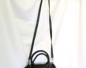 Faux Leather Mini Duffel Crossbody