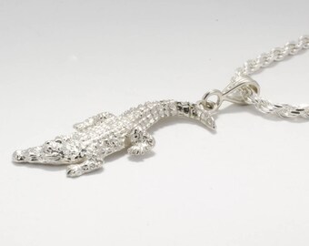 Alligator Jewelry, Large Alligator Necklace, Crocodile Necklace, Unique Florida Gator Gift For Man or woman, Florida Gators,Gift Mom Gift