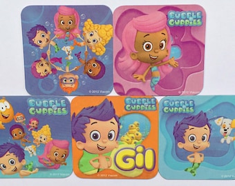 Bubble Guppies Refrigerator Magnets, Party Favors, 5 Nick Jr. Nickelodeon Fridge Magnet Set, Molly Gil Goby Deema Oona Nonny Bubble Puppy