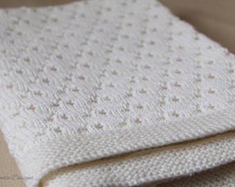 Trillium - A knitting pattern for a baby blanket in 4ply or DK weight yarn.