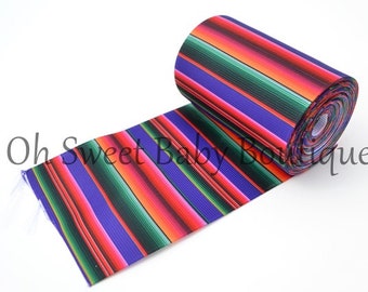 Purple Serape Zarape Mexican Blanket 3" Ribbon 5 Yards Fiesta