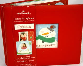 Hallmark Instant Christmas Scrapbook 20 Designed & Embellished Pages 9x9