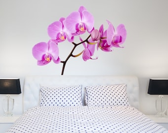 orchids full color mural flowers wall stickers orchid wall decor flowers wall art - Flower Bedroom Decor orchids full color mural flowers wall stickers orchid wall decor flowers wall art - Flower Bedroom Decor