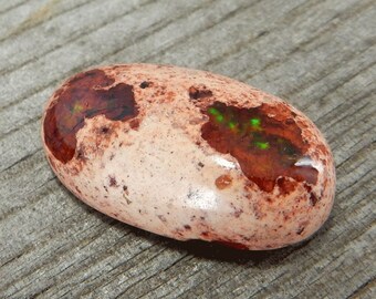 Mexican Opal Cabochon - De-Stash Stone Sale - 24mm x 13.5mm Oval, Jewelry Making Supplies, Cab, Gem, Gemstone