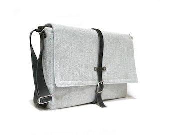 Ultimate Stash laptop messenger bag - light gray