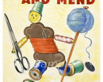MD02 Vintage Make do and Mend War Poster Print