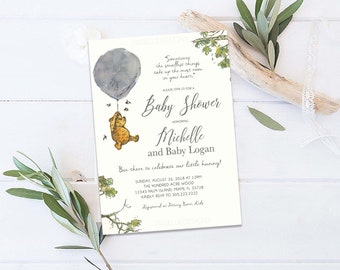 Winnie the Pooh Baby Shower Invitation Printable The