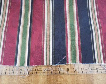 Destash- Home Decor Upholstery Striped Fabric Remnant